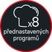 8 přednastavených programů